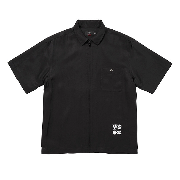 SUPREME x YOHJI YAMAMOTO - Camiseta Silk Zip Up "Preto" -NOVO-