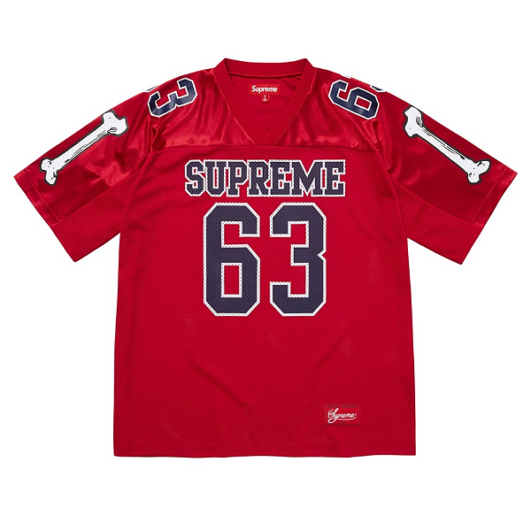 SUPREME - Camiseta Bones Football Jersey "Vermelho" -NOVO-