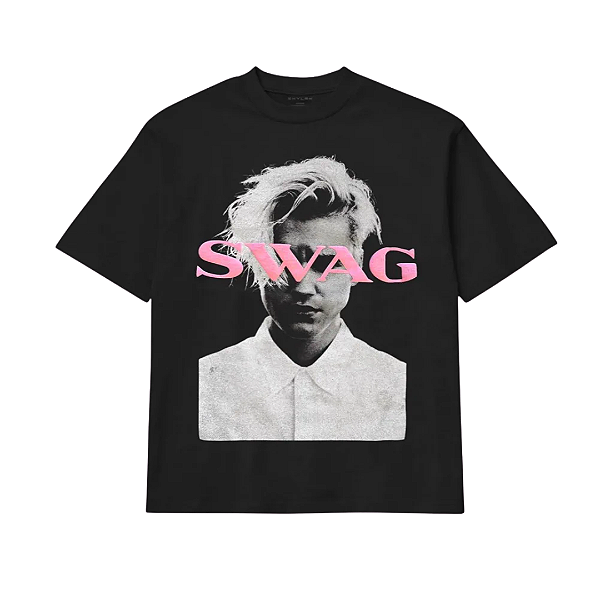 SKYLRK - Camiseta Justin Bieber Swag Coachella Mesch "Preto" -NOVO-