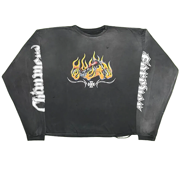 HMDD - Camiseta Manga Longa Ghost Rider "Preto" -NOVO-
