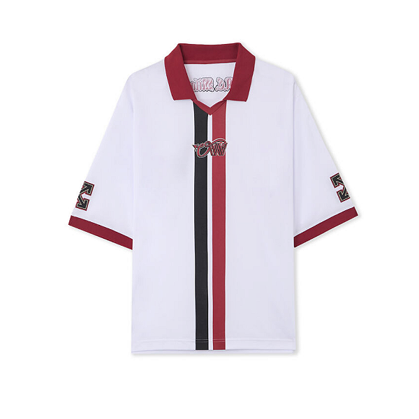 OFF-WHITE - Camiseta AC Milan Arrow Tech "Branco" -NOVO-