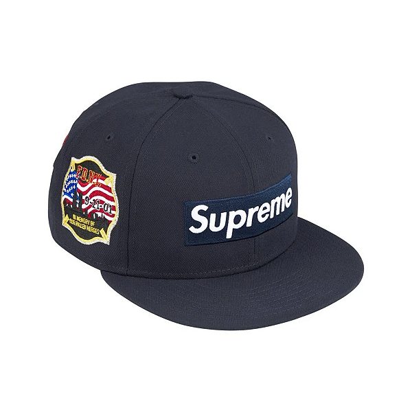 SUPREME x NEW ERA x FDNY - Boné Box Logo FW26 "Azul Marinho" -NOVO-