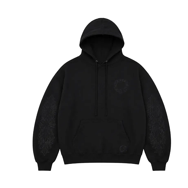 CHROME HEARTS - Moletom Pullover Horseshoe Floral "Preto" -NOVO-