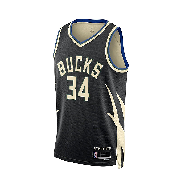 NBA - Regata Antetokounmpo Milwaukee Bucks "Preto" -NOVO-