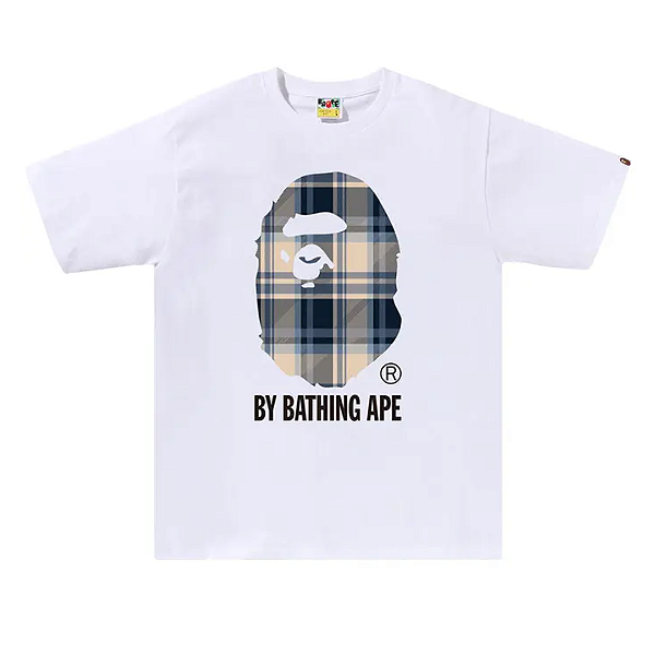 BAPE - Camiseta Check "Branco" -NOVO-
