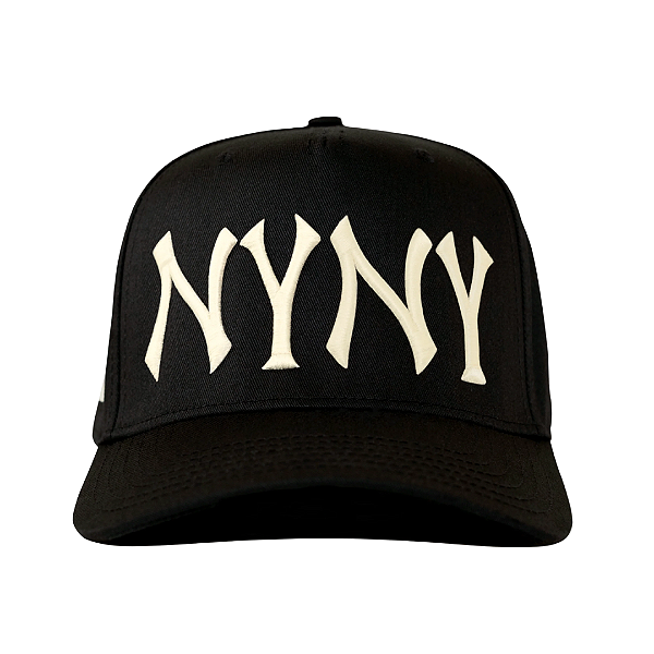OMA DESIGN STUDIOS - Boné NY NY Curved Brim "Preto/Creme" -NOVO-
