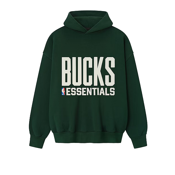 FEAR OF GOD x NBA - Moletom Essentials Bucks Sports "Forest" -NOVO-