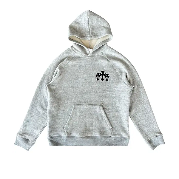 CHROME HEARTS - Moletom Cemetery Cross Seven-11 "Cinza" -NOVO-