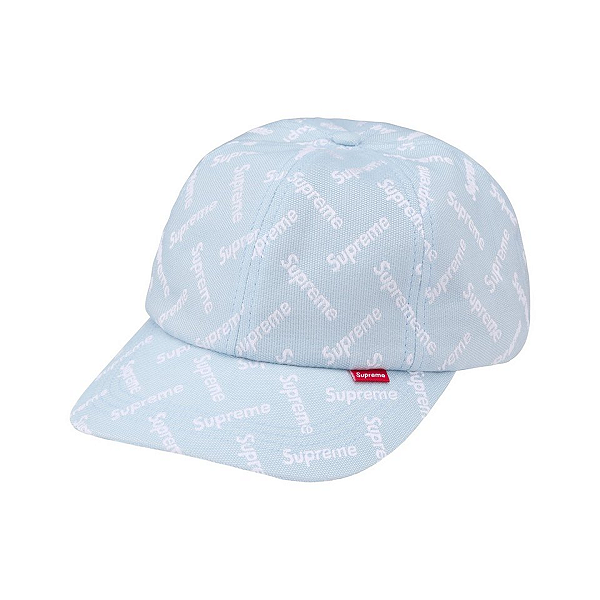 SUPREME - Boné Monogram Jacquard 6-Panel FW26 "Azul Claro" -NOVO-