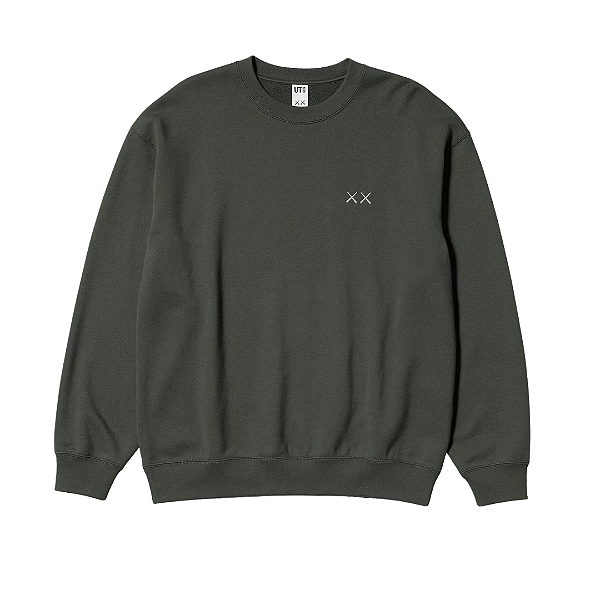 UNIQLO x KAWS - Moletom Crewneck Universe Earth "Cinza Chumbo" -NOVO-