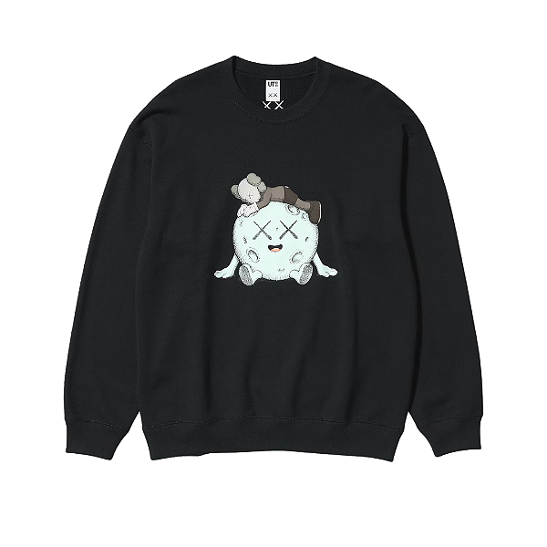 UNIQLO x KAWS - Moletom Crewneck Universe Moon "Preto" -NOVO-