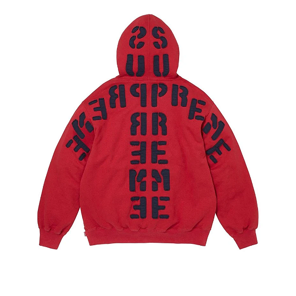 SUPREME - Moletom Mirrored Appliqué FW26 "Vermelho" -NOVO-