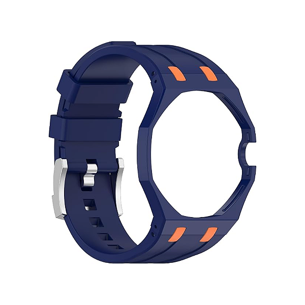 SXMINCXUBO - Pulseira Para Swatch x AP Royal Pop "Azul Marinho/Laranja" -NOVO-