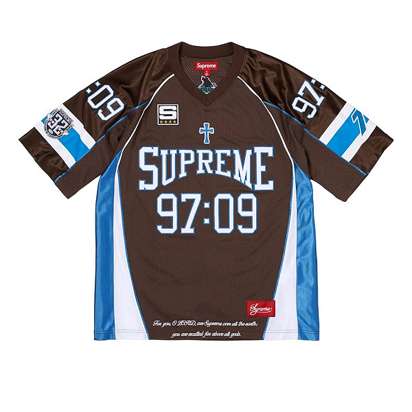 SUPREME - Camiseta Disciples Football Jersey "Marrom" -NOVO-