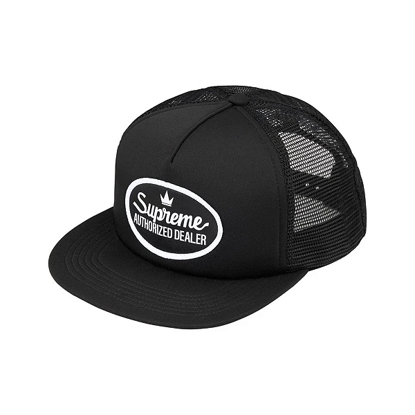 SUPREME - Boné Autorized Mesh Back 5-Panel FW26 "Preto" -NOVO-