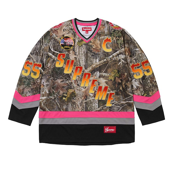 SUPREME - Camisa Jersey Hockey FDNY "Truetimber Kanati Camo" -NOVO-