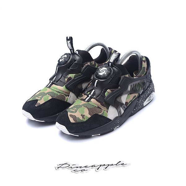 puma disc blaze bape camo green