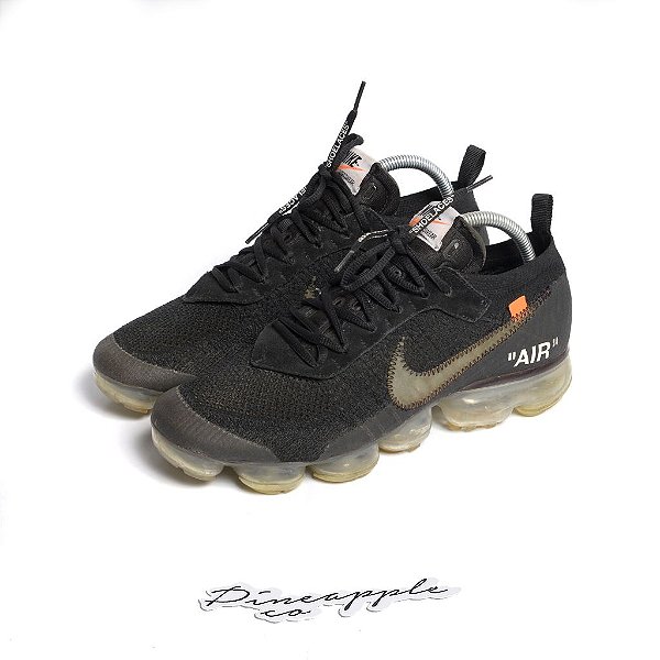 NIKE x OFF-WHITE - Air VaporMax "Black/Clear" -USADO- - Pineapple Co. |  100% Autentico | Itens Exclusivos e Limitados.