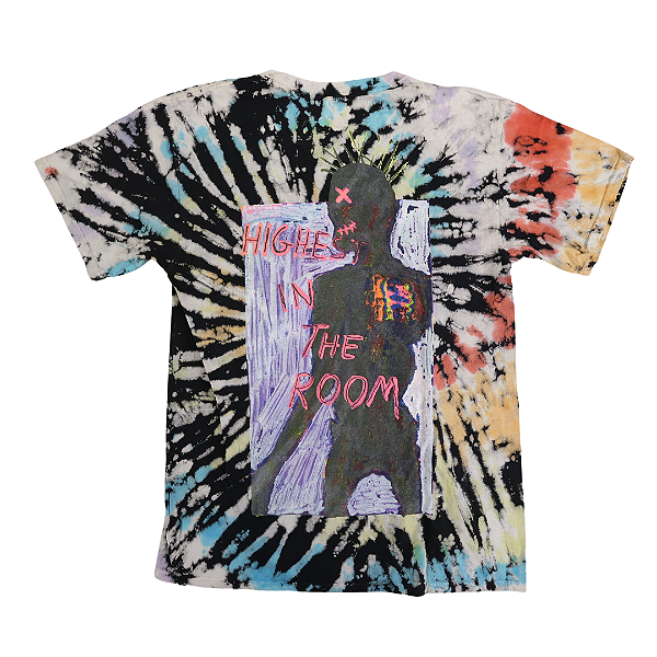 !TRAVIS SCOTT - Camiseta Highest In The Room "Tie Dye" -USADO-