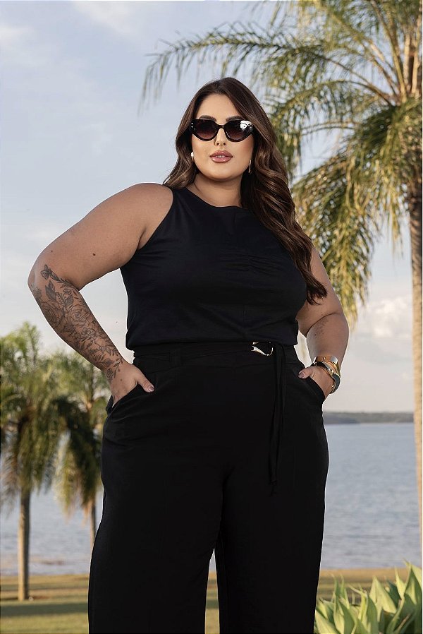 Regata Drapeada Quality Moda Plus Size dvs Primavera loja