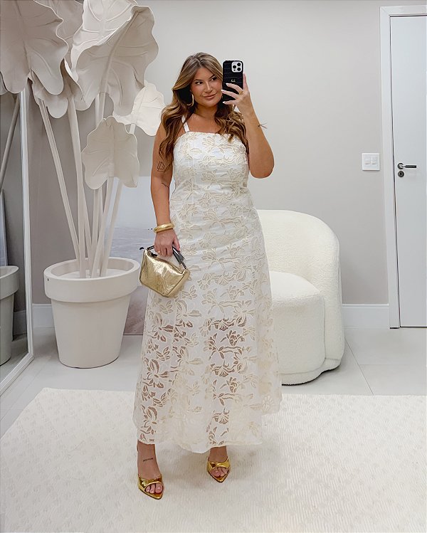 Vestido Tomara que Caia Off White Quality Moda Plus Size Divas Verão loja