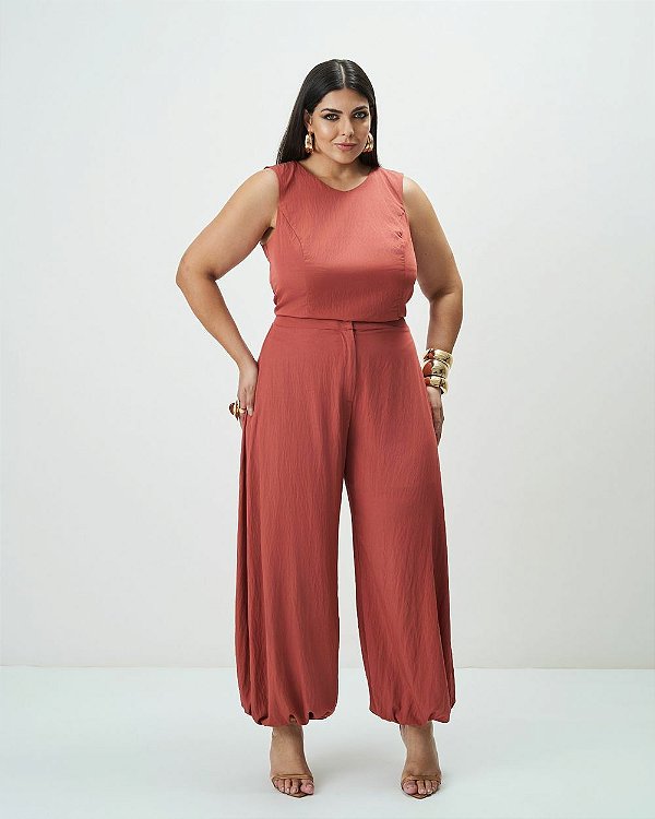 Conjunto Blusa e Calça Aladin Telha Quality Moda Plus Size Outono qbl Preview