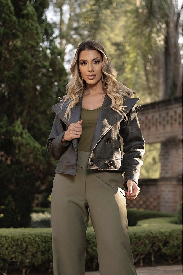 Jaqueta Forrada Alcaparra Quality Moda Plus Size dvs Outono Preview Equi dvs