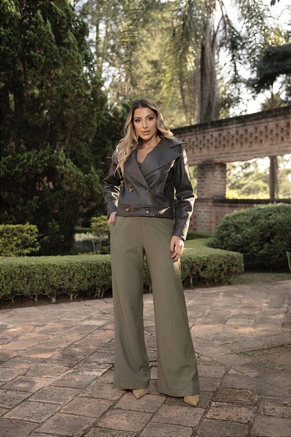 Calça com Pala na Cintura Alcaparra Quality Moda Plus Size dvs Outono Preview Equi dvs