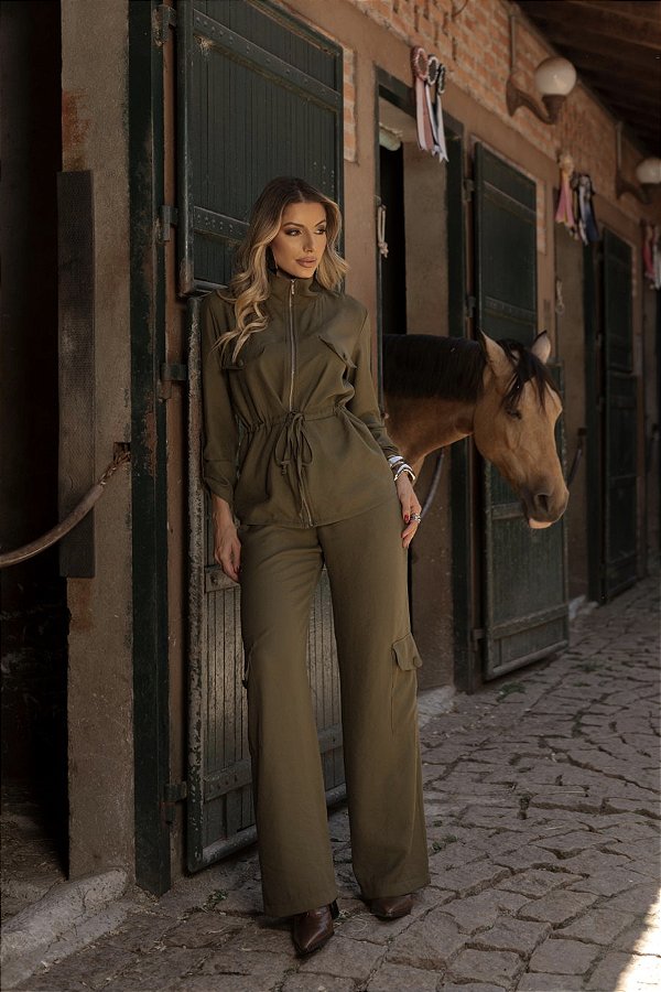 Conjunto Parka com Calça Cargo Alga Quality Moda Plus Size dvs Outono Preview Equi dvs
