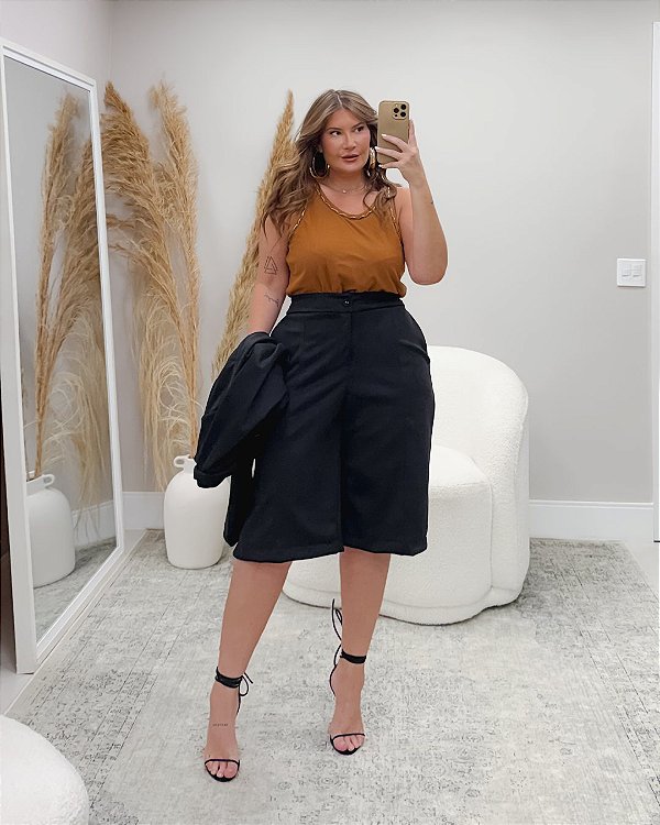 Bermuda Jords Preta Quality Moda Plus Size dub Outono Soul Preview