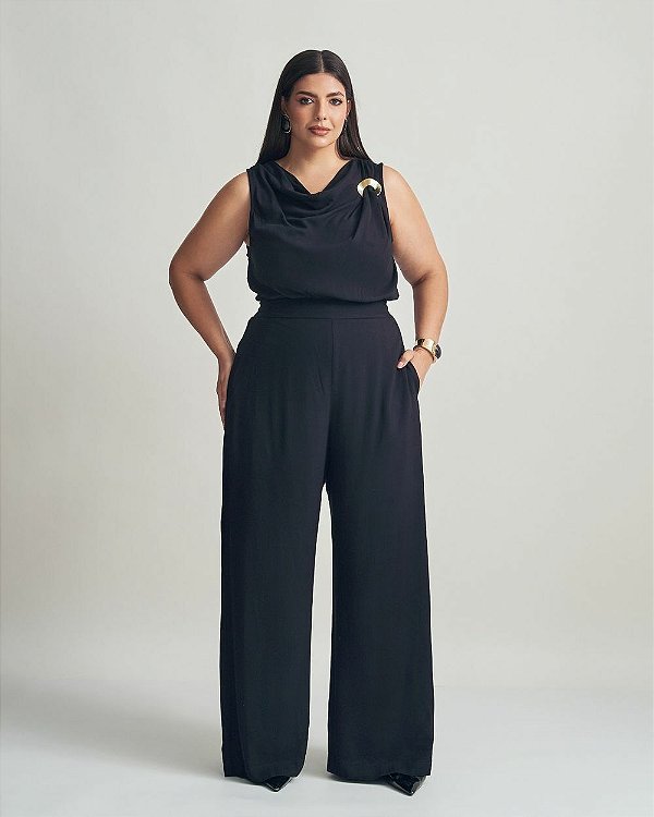 Macacão Plus Size Moulage Preto Quality Moda Plus Size Brit Preview qbl