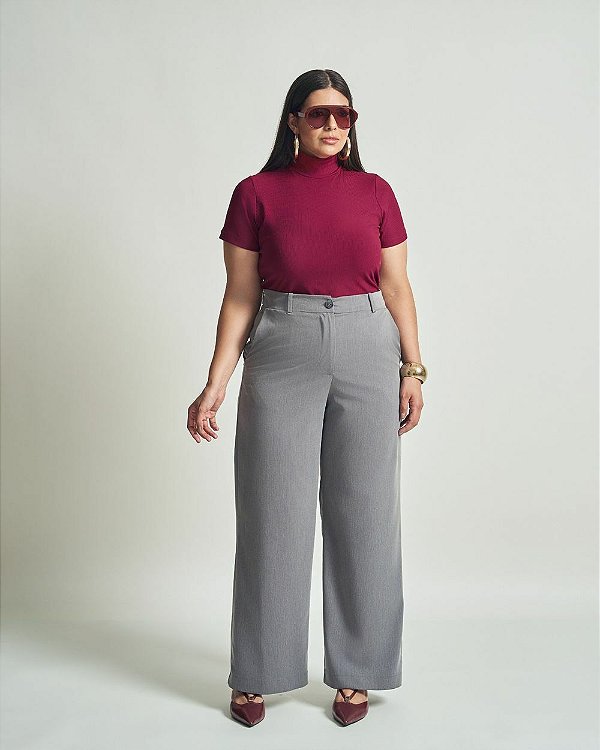 Calça Basic Daily Plus Size Cinza Quality Moda Plus Size Brit Preview qbl