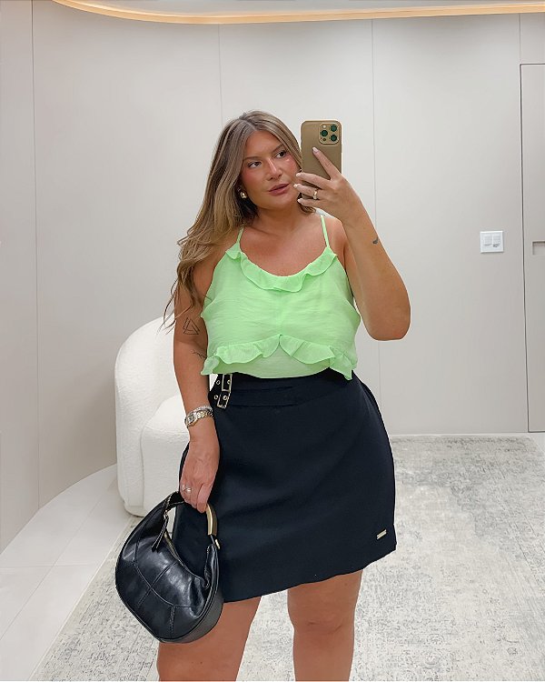 Regata Babadinhos Verde Quality Moda Plus Size rml
