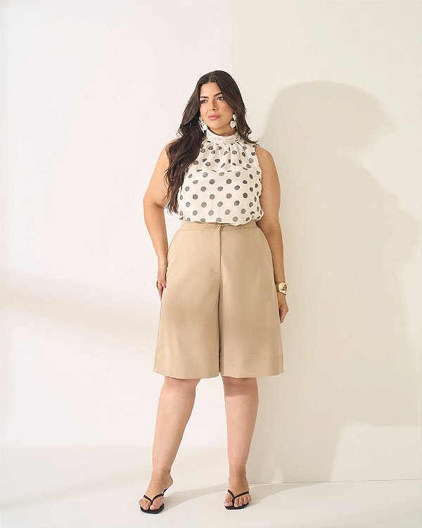 Bermuda Plus Size com Ajuste e Elástico Quality Moda Plus Size Preview qbl
