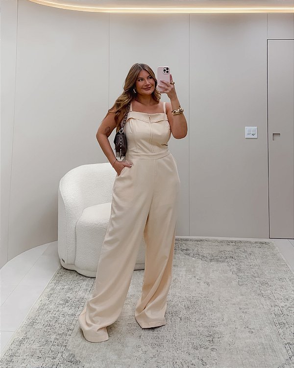 Macacão Tomara Que Caia Pespontado Quality Moda Plus Size Dvs