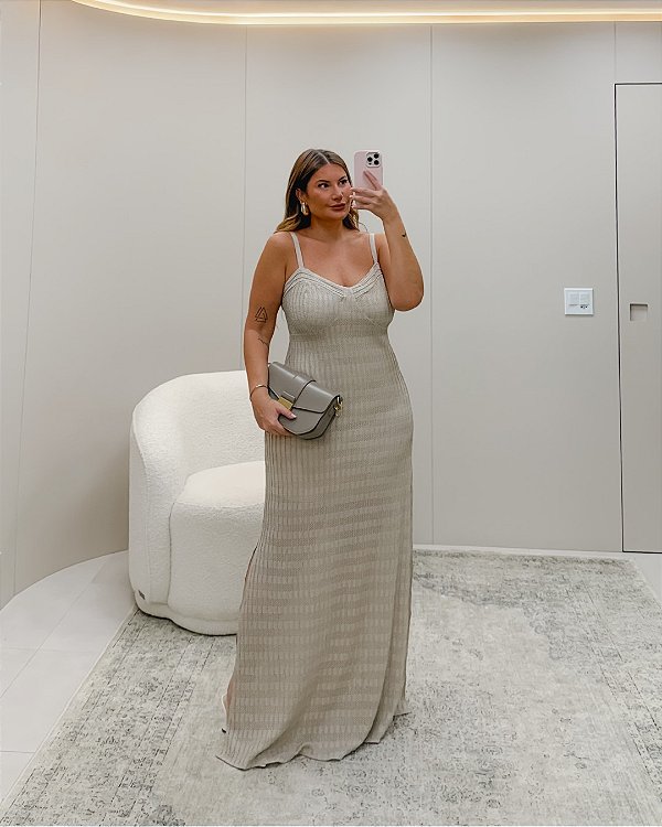 Vestido Plus Size Malha Trabalhada Quality Moda Plus Size Dvs