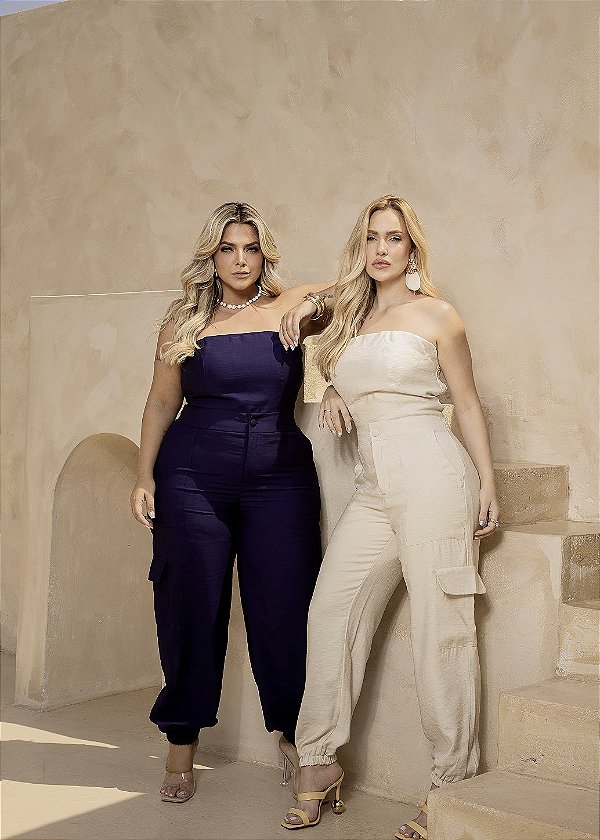 Conjunto Cropped e Calça Cargo Jogger Quality Moda Plus Size rml