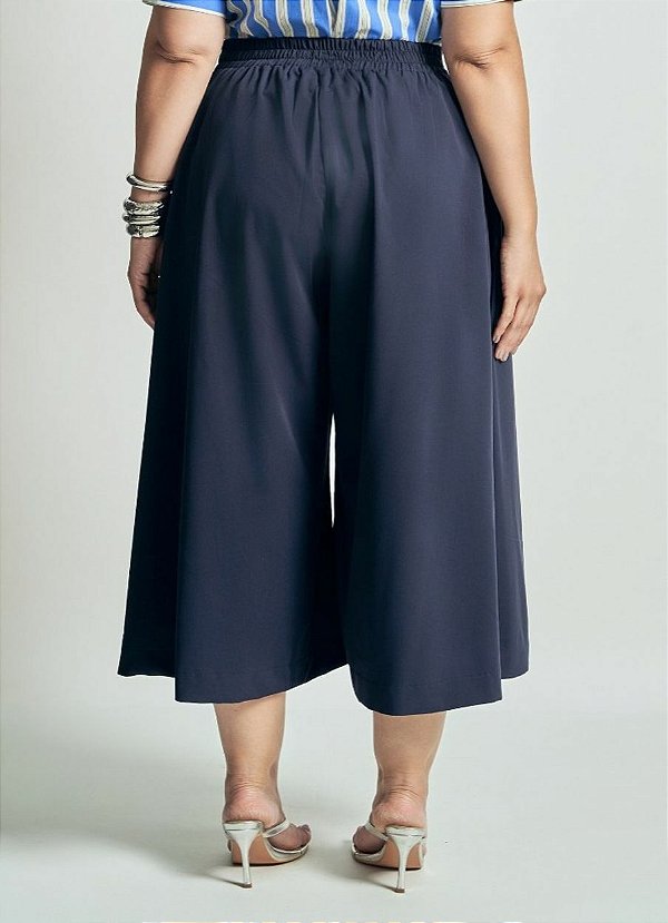 Calça Pantacourt Wide Efeito Saia Midi Quality Moda Plus Size Preview qbl