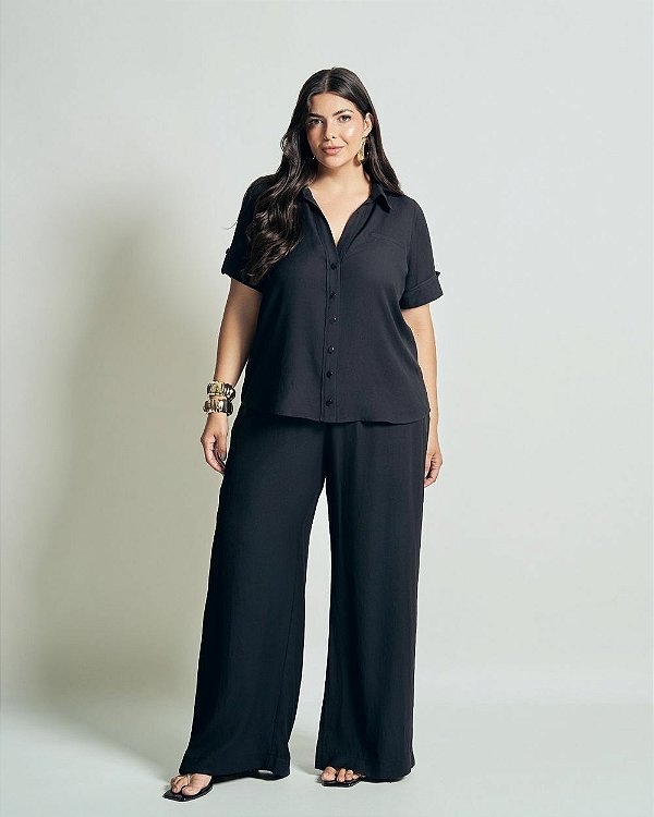 Conjunto Viscose Manga Curta e Calça Quality Moda Plus Size Preview qbl