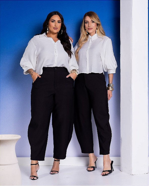 Calça Barrel Plus Size Quality Moda Plus Size Dub Preview