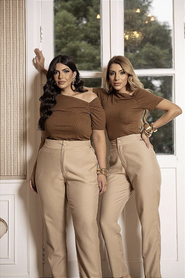 Blusa Manga Assimétrica Sofisticada Quality Moda Plus Size Dvs