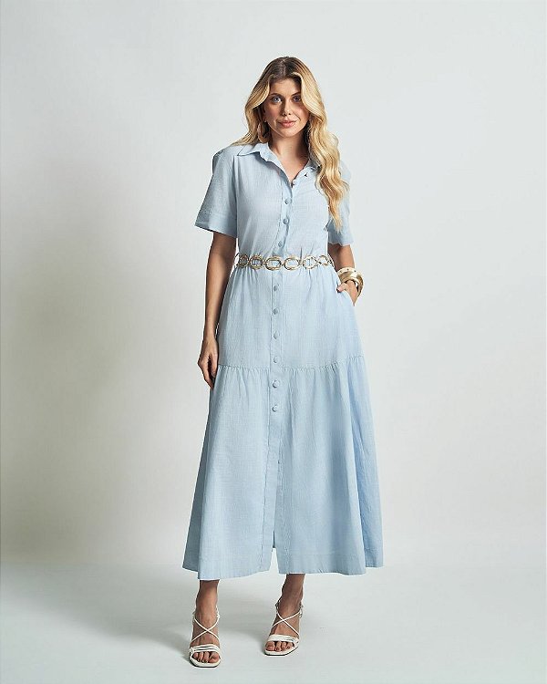 Vestido Midi Cotton Chemise Fresco Quality Moda Plus Size Preview qbl