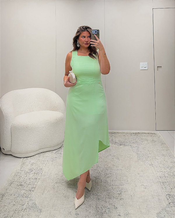 Vestido Longo Verde Quality Moda Plus Size Preview rml