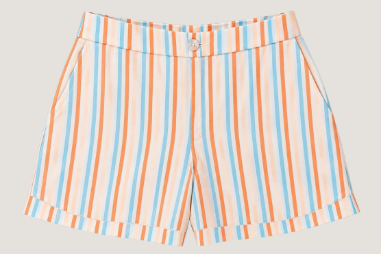 Short Listrado Feminino Quality Moda Plus Size Dub Preview