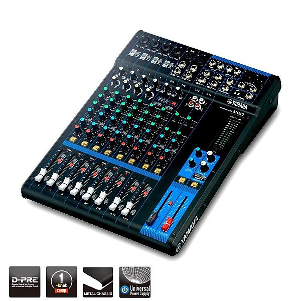 Mesa de Som Yamaha MG12  12 Canais