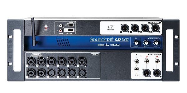Mesa de Som Soundcraft Digital 16 Canais UI16 com Wifi