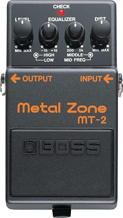 Pedal Boss  compacto Distorção Metal Zone Mt-2