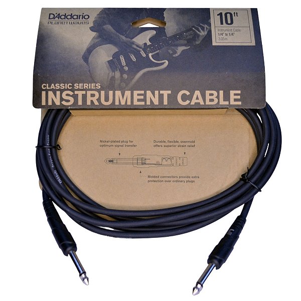 Cabo Para Intrumentos 3,05m P10 D'Addario Classic Series PW-CGT-10