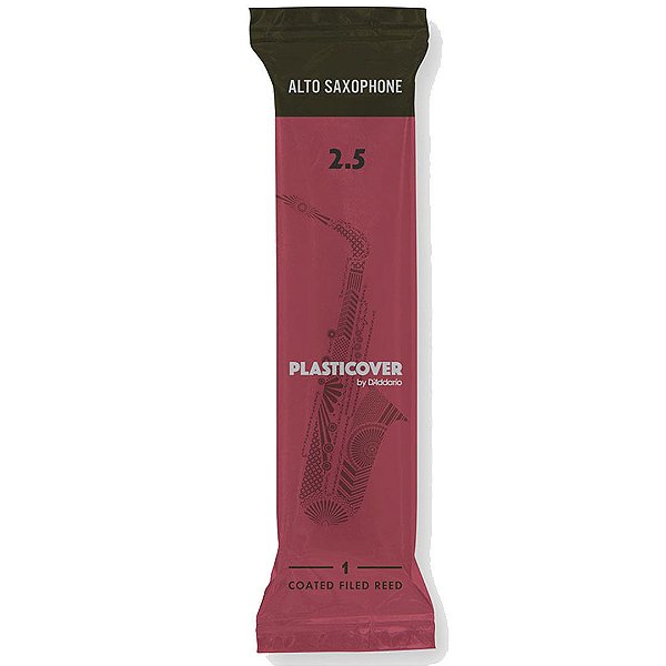 Palheta Sax Alto 2.5 (Unidade) D’Addario Plasticover 25/RRPASX250