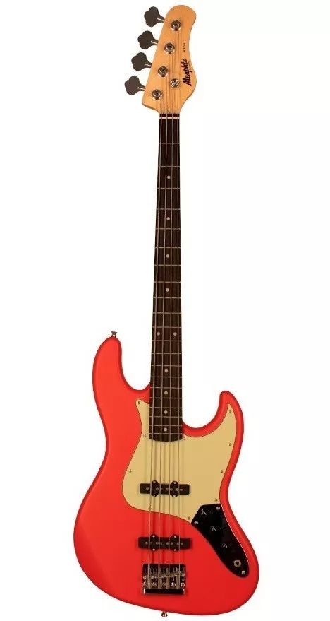 Contrabaixo 4 Cordas Memphis Mb-50 Frs Vermelho